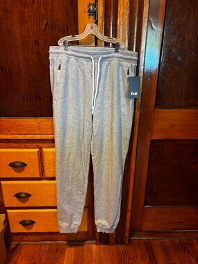 PULI Women's Workout Sweatpants Cotton Jogger w/ Zipper Pockets Size XL NWT